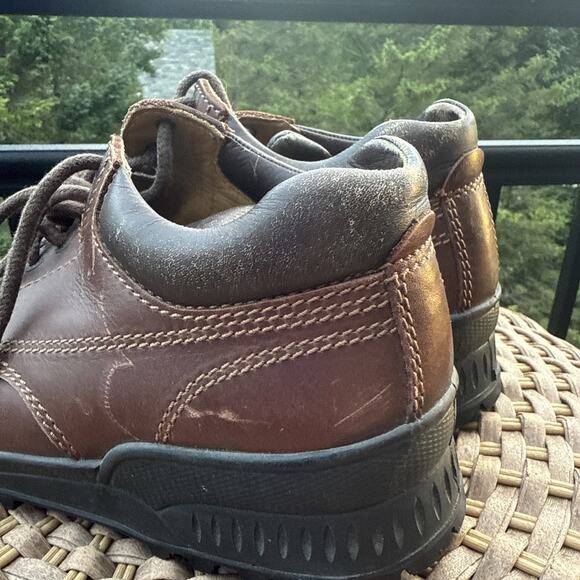 Footprints Birkenstock Brown Leather Lace Up Grunge Ankle Boots 39.5 Women’s 9.5 - Picture 6 of 16